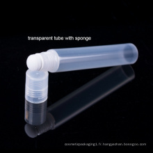 Tube éponge en plastique transparent lipgloss carré 20ml